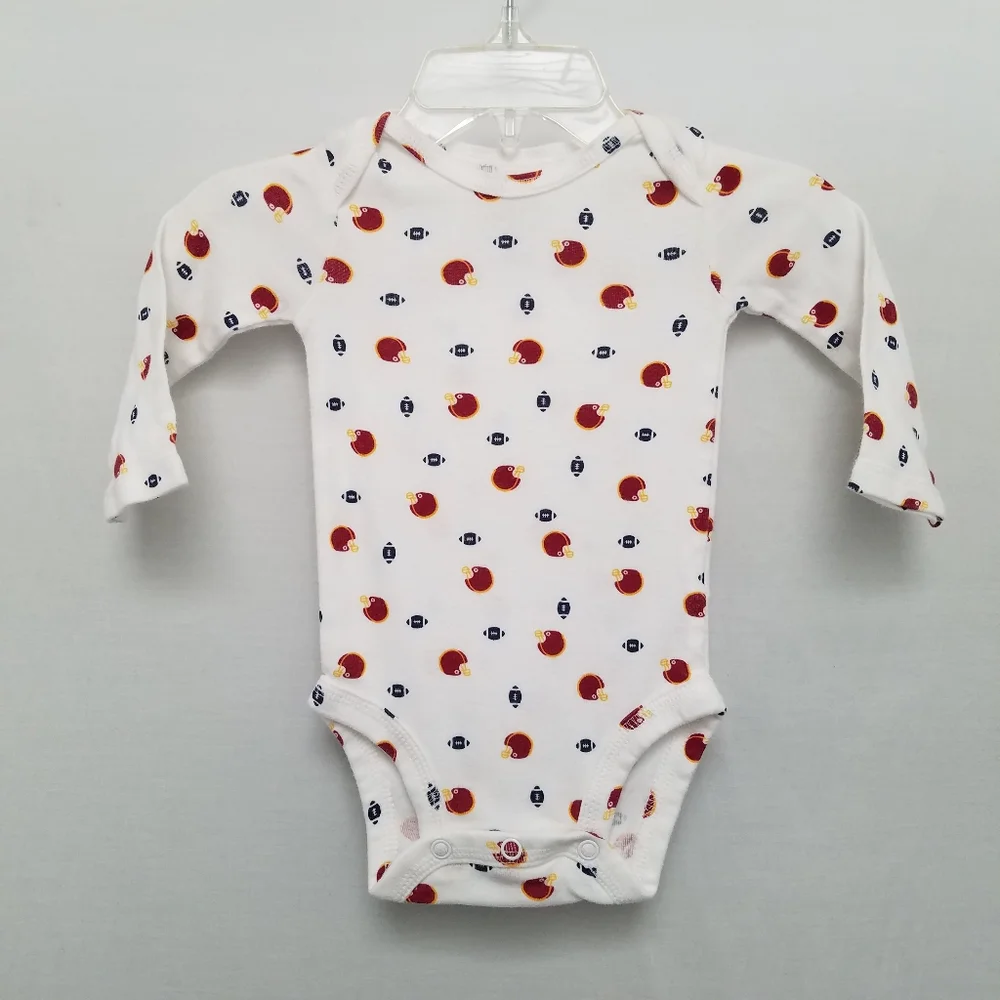 Just For You Football Long Sleeve Onesie
